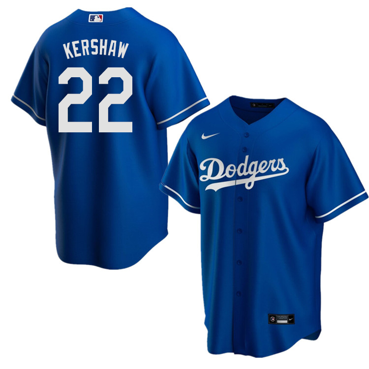 Nike Men #22 Clayton Kershaw Los Angeles Dodgers Baseball Jerseys Sale-Blue